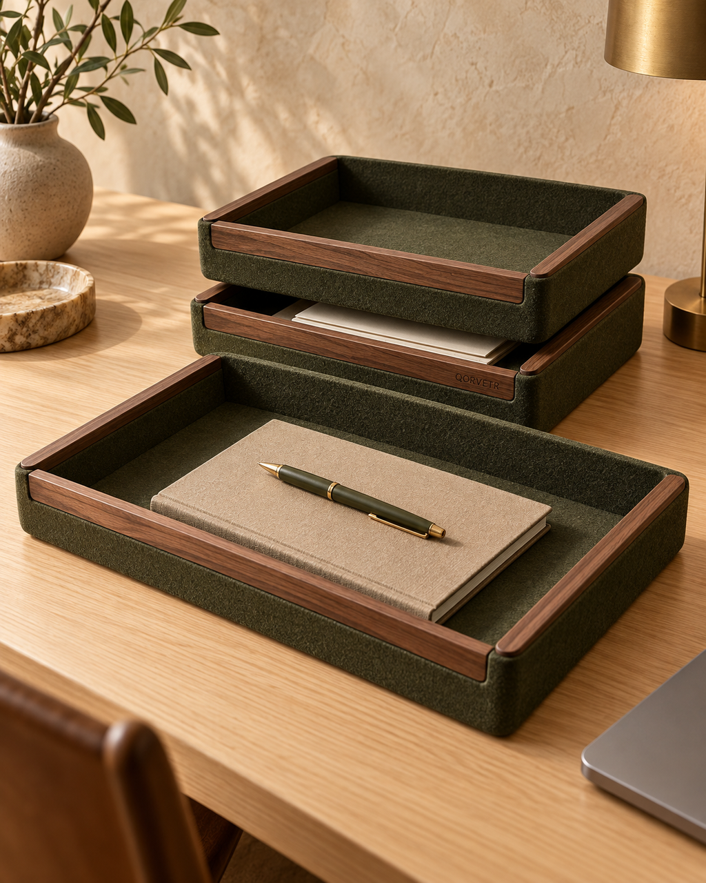 QORVETR Modular Desk Tray Set